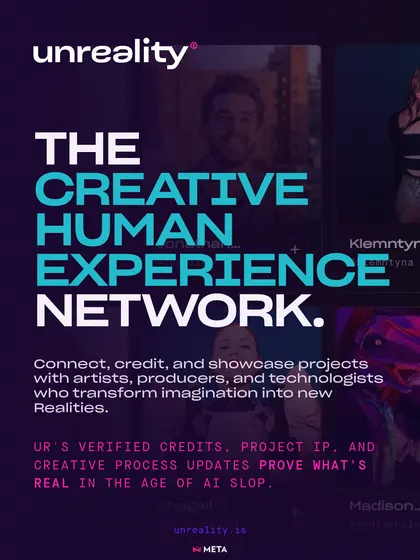 Unreality social card introducing the Creative Human Network